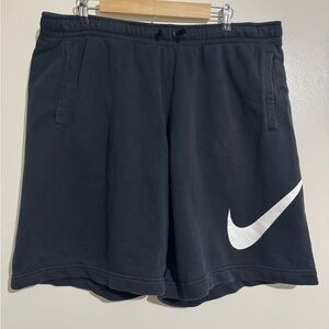 Nike black basketball Shorts with White Swoosh logo 2XL